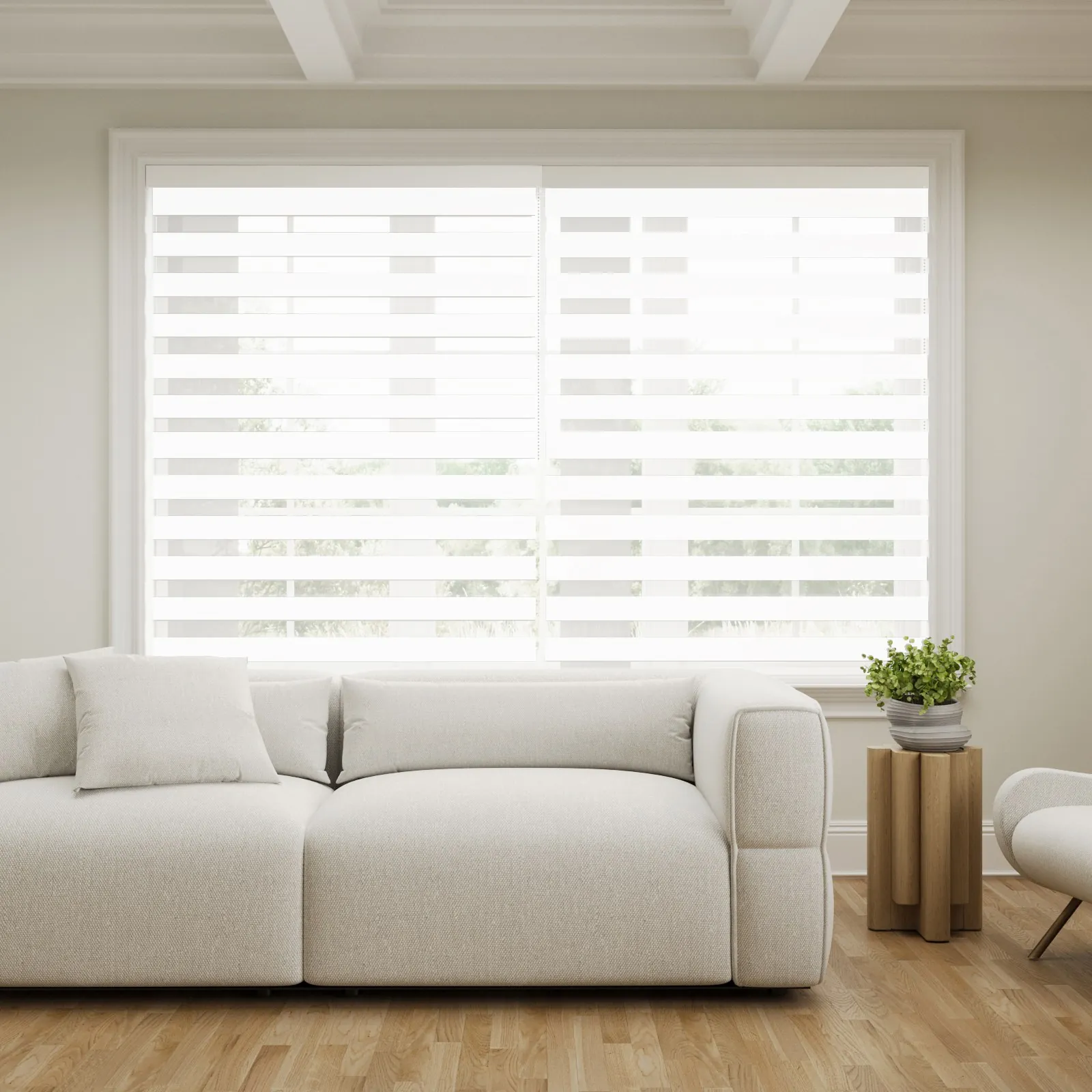 Custom Size Zebra Blinds Cordless or Motorized - Dual Layer 