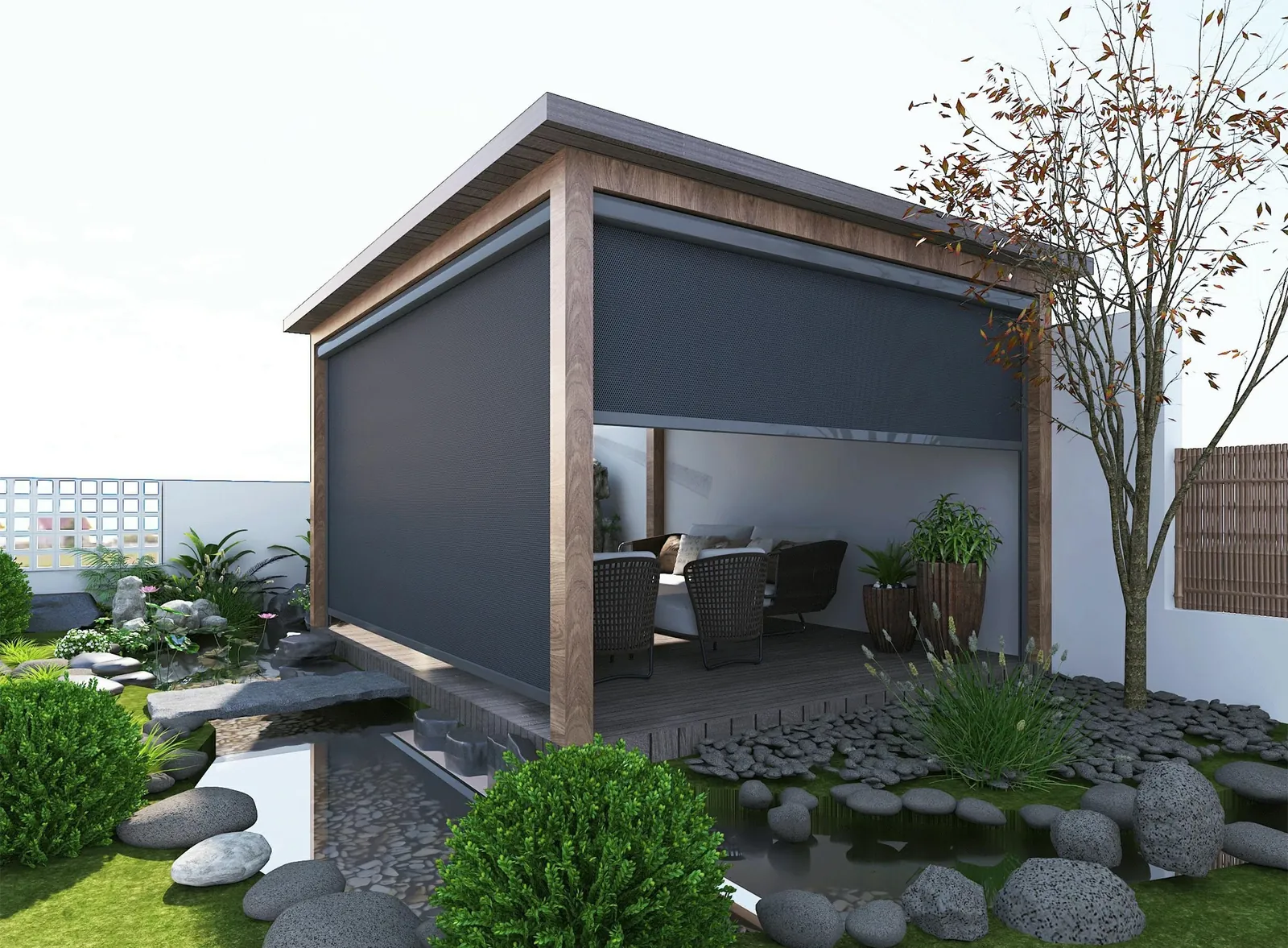 ZT14 manual outdoor roller shade